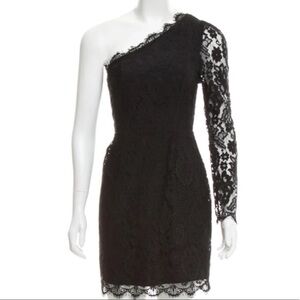 Madison Marcus one shoulder lace dress